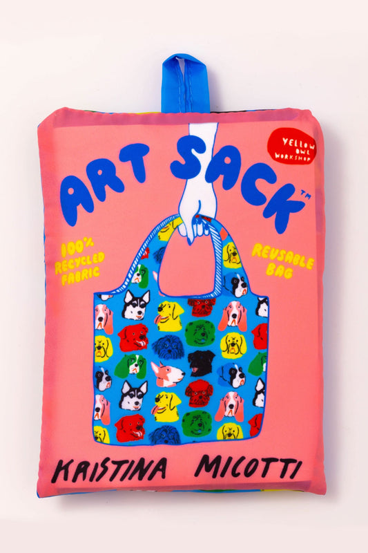 Dogs Art Sack Reusable Tote Bag