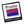 Load image into Gallery viewer, Enamel pin of the Bisexual Pride Pin on a black and white backing board. The pin features horizontal lines of Pink, Purple and Blue. White background.
