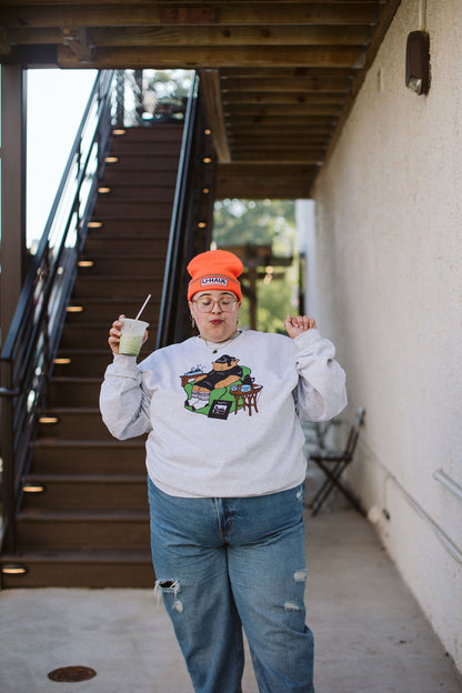 Sleepy Sad Time Bear Crewneck Sweatshirt