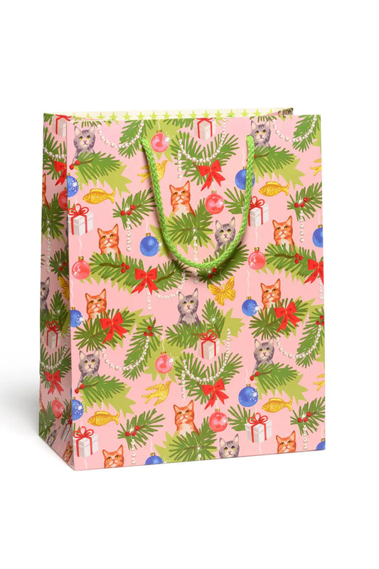 Christmas Cats large gift bag