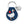 Load image into Gallery viewer, Embroidered keychain with silver hardware. Keychain features a goose with an apple on a denim background with white border.
