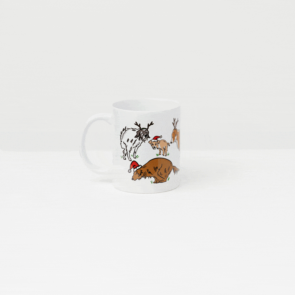 Yule Log Dogs Mug