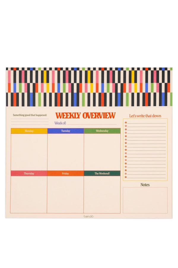 Mid Century Stripe Desk Notepad