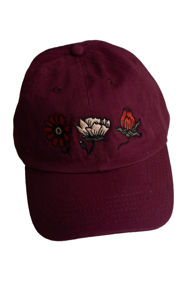 Ditsy Dad Hat: Maroon