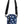 Load image into Gallery viewer, Navy sling bag with black straps featuring an all over pattern of white geese and apples. White background.
