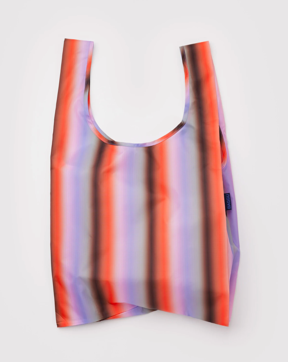 Standard Baggu - Gradient Stripe Poppy & Lilac