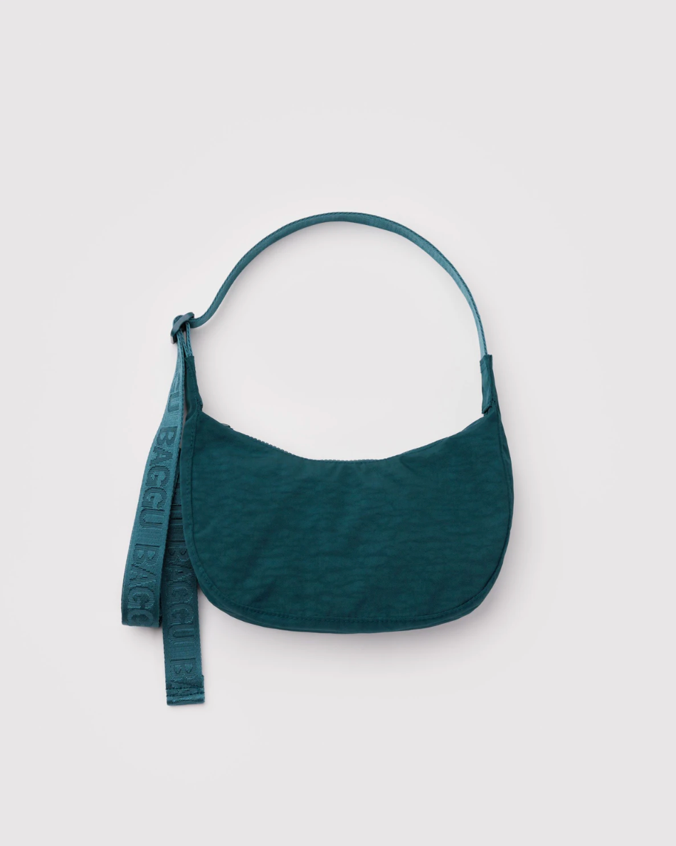 Small Nylon Crescent Bag - Deep Sea