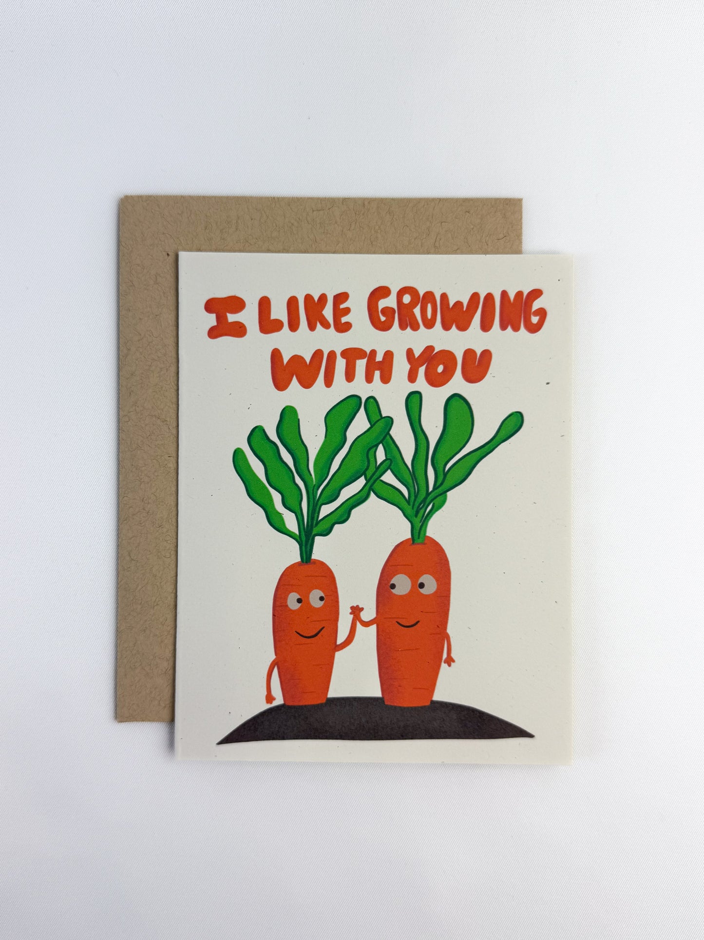 I Like Growing With You Carrot Card