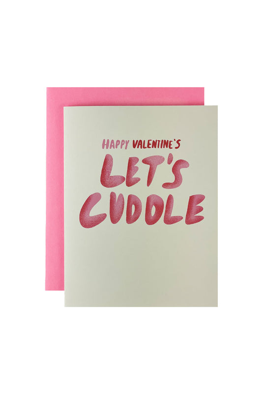 Let's Cuddle Valentine Card