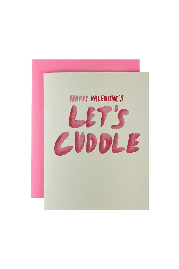 Let's Cuddle Valentine Card