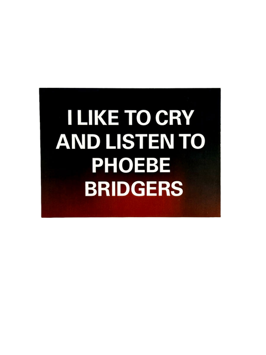I Like To Cry and Listen To Phoebe Bridgers Sticker