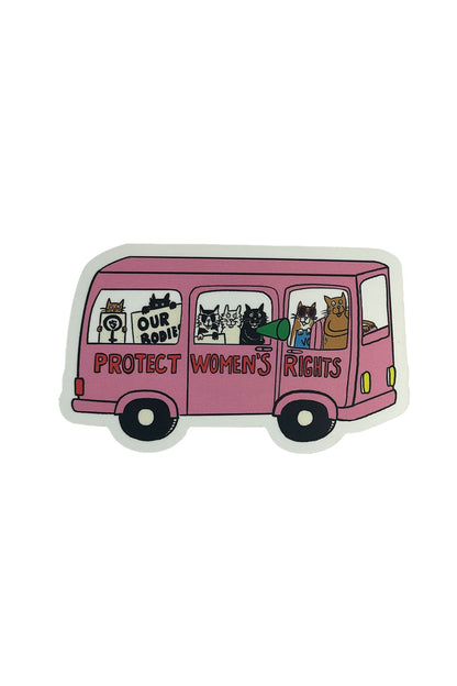 Protect Women's Rights Cat Sticker