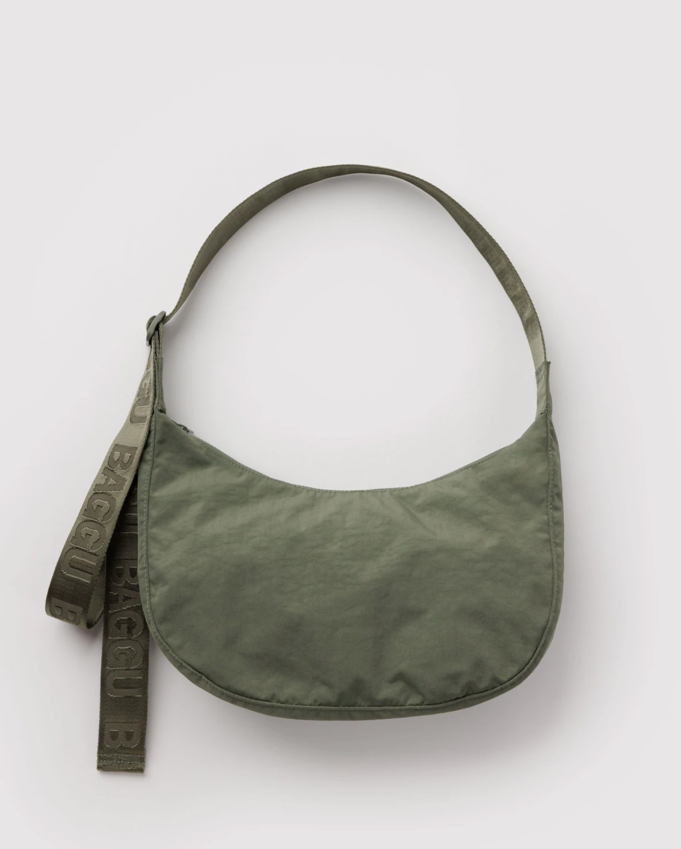 Medium Nylon Crescent Bag - Caper