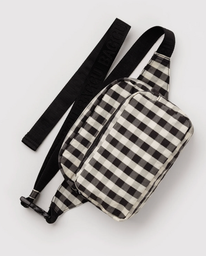 Fanny Pack - Black and Cream Gingham