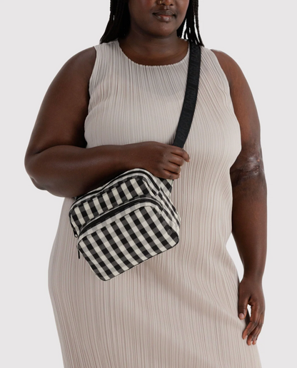 Fanny Pack - Black and Cream Gingham