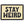 Load image into Gallery viewer, Ivory camp flag with black border and four grommets, one on each corner. The flag says Stay Weird in bold black lettering. White background.
