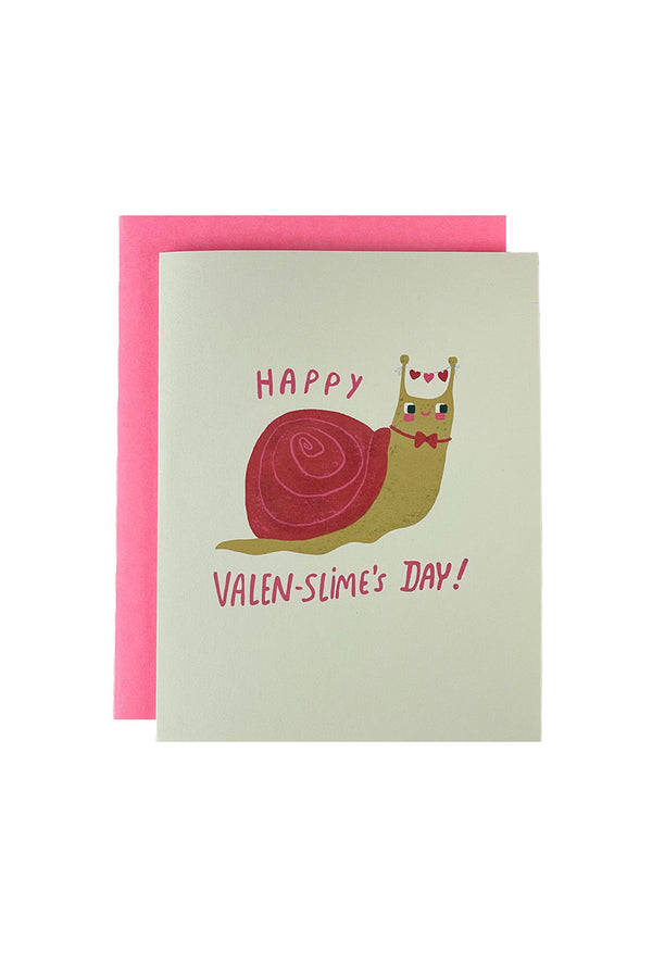 Happy ValenSLIMES Snail Card