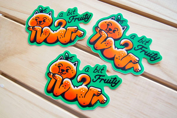 A Bit Fruity Doggy  - 3" Vinyl Sticker