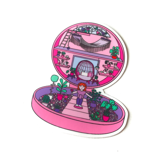 Pink Polly Pocket sticker