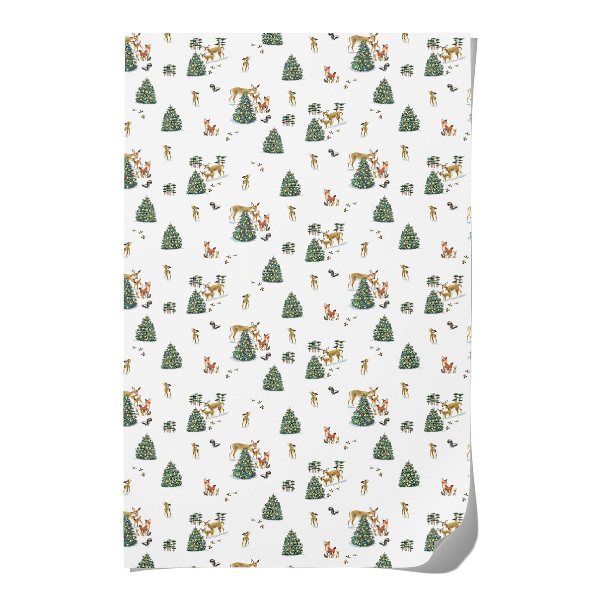 Forest Christmas wrapping paper