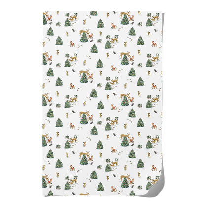 Forest Christmas wrapping paper