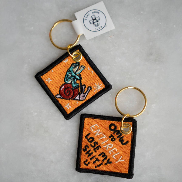 Lose My Shit - Embroidered Keychain