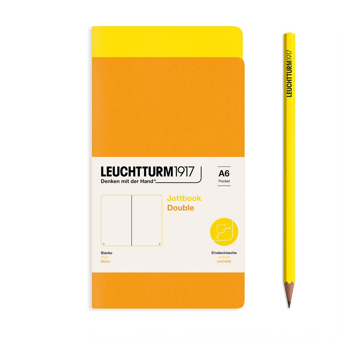 Jottbook A5 - Pack of 2: Lemon & Rising Sun / Medium / Plain