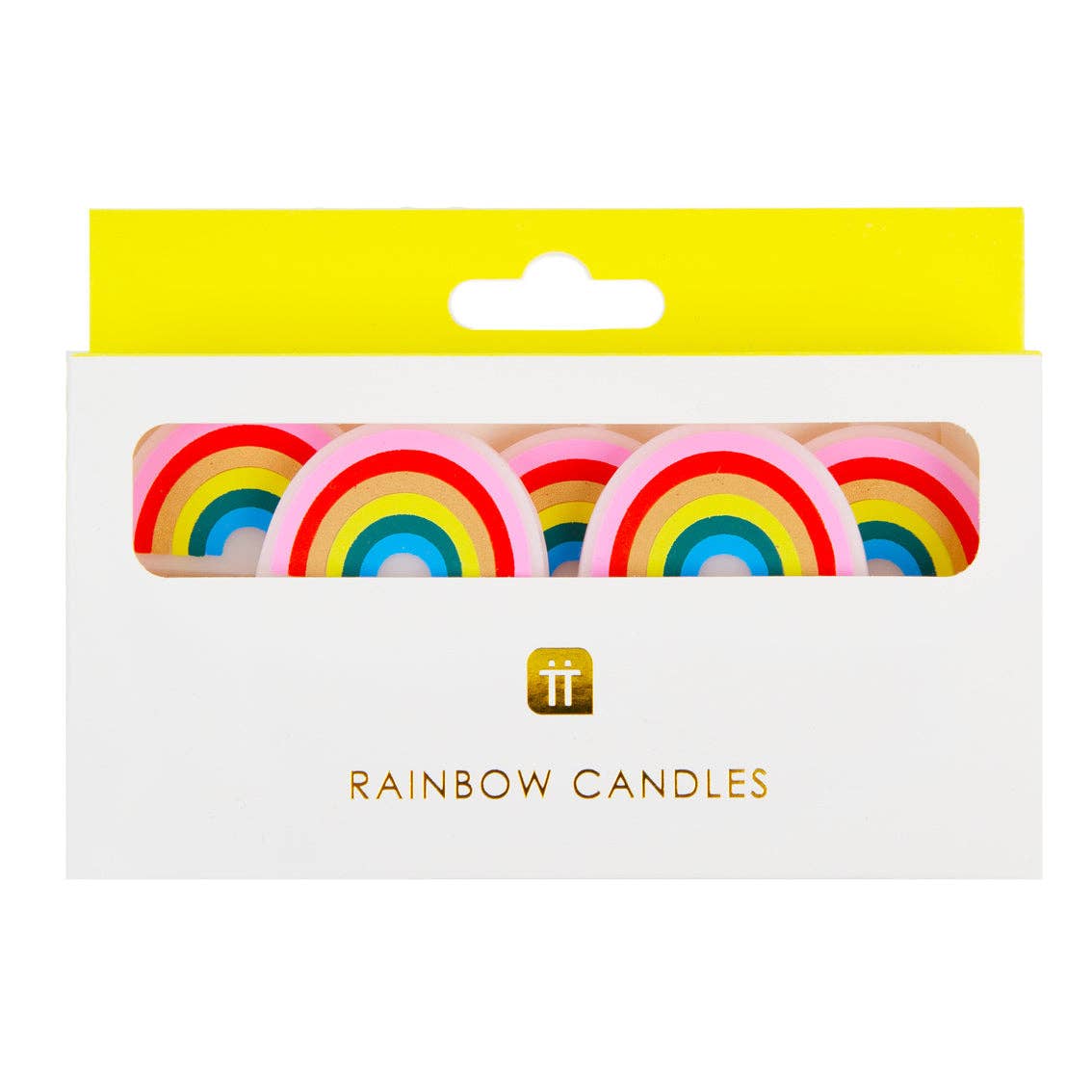 Rainbow Shaped Birthday Candles - 5 Pack