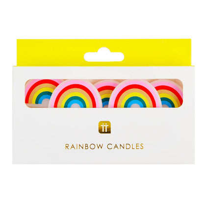 Rainbow Shaped Birthday Candles - 5 Pack