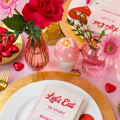 Pink Mushroom Candle