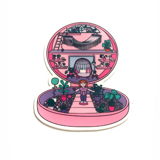 Pink Polly Pocket sticker