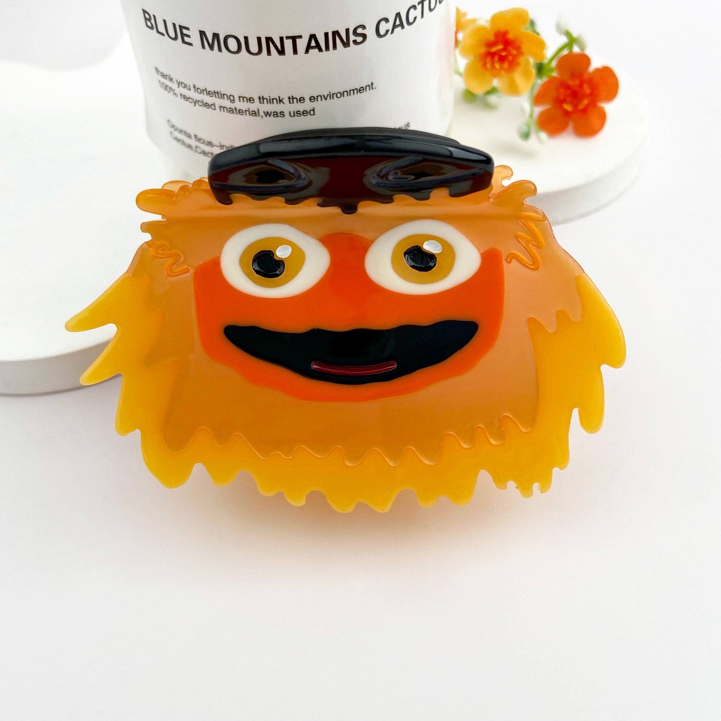 Fuzzy Yellow Monster Hair Claw Clip