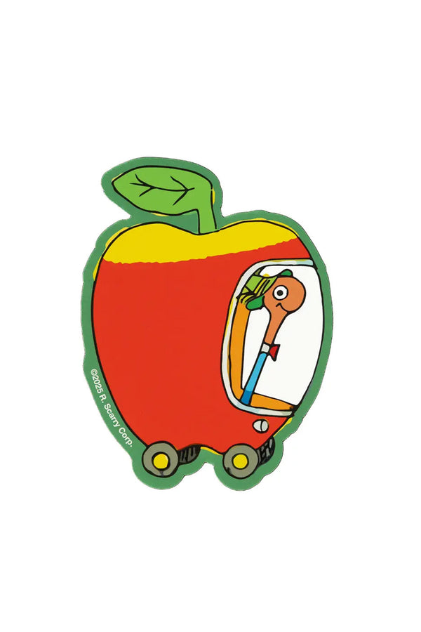 3P4 x Richard Scarry® - Apple Car Magnet