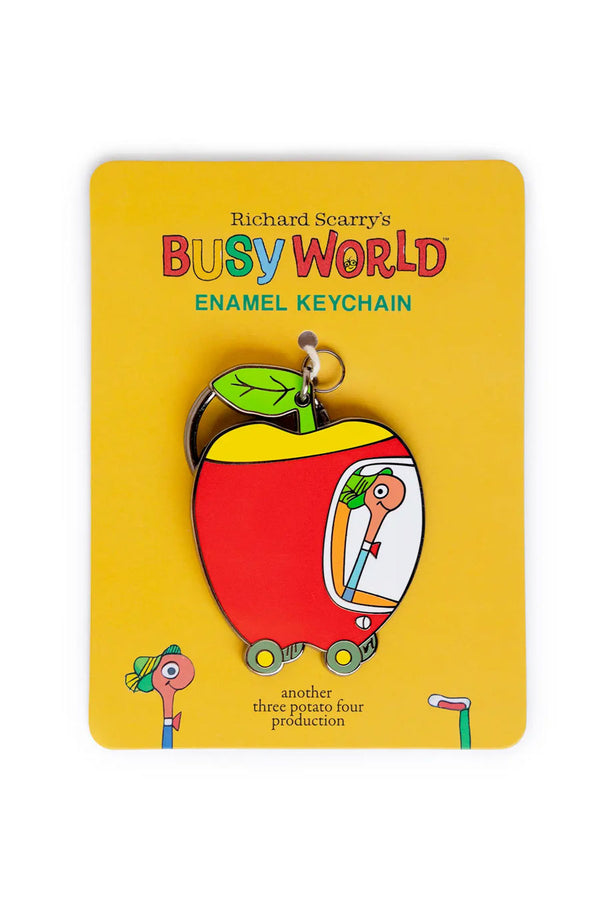 3P4 x Richard Scarry® - Apple Car Enamel Keychain