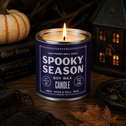 Spooky Season Soy Candle -  1/2 Pint / Cotton Wick