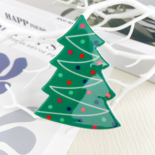 Christmas Tree Hair Claw Clip