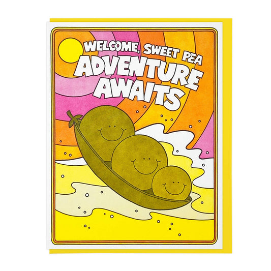 Welcome Sweet Pea New Baby Card