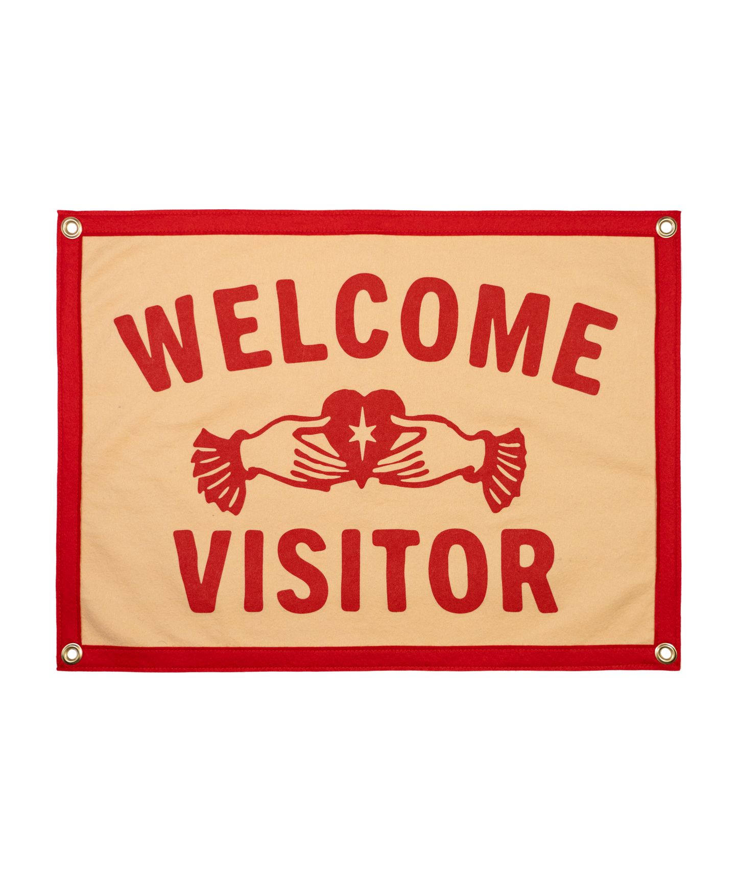 Welcome Visitor Camp Flag • John Moreland x Oxford Pennant