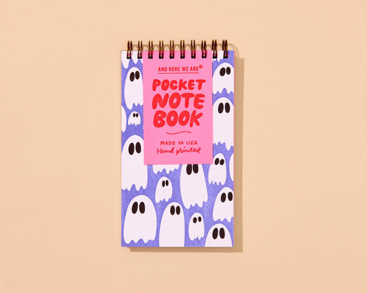 Ghost Letterpress Pocket-size Spiral Notebook