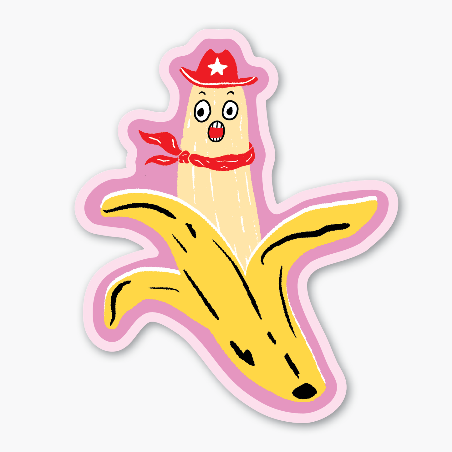 Cowboy Banana Sticker