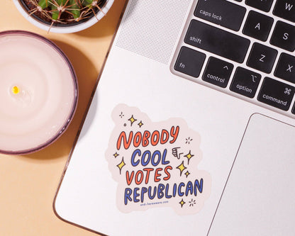 Nobody Cool Votes Republican Sticker