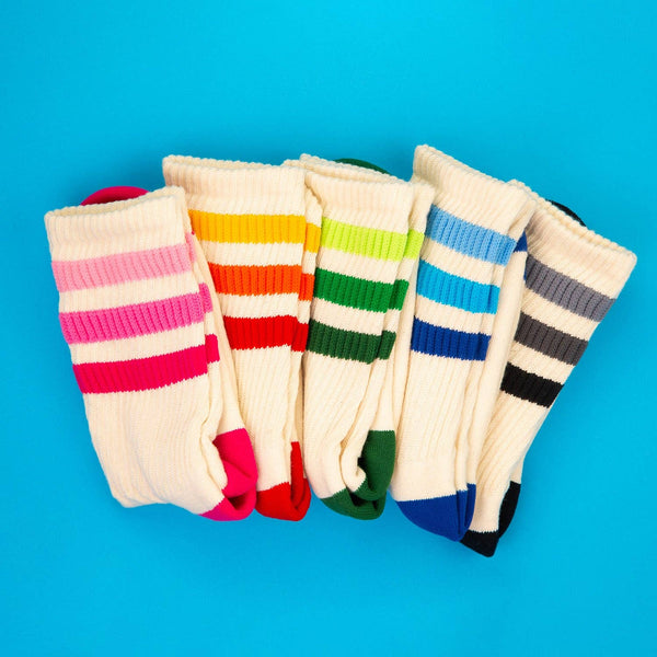 The Retro Bunch Striped Gym Socks