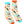 Load image into Gallery viewer, Off white pair of socks. One sock has blue top with and orange toe. The other sock has an orange top with a blue toe. The socks have a repeating pattern of a ghost and a bat with blue and orange markings all over. White background.
