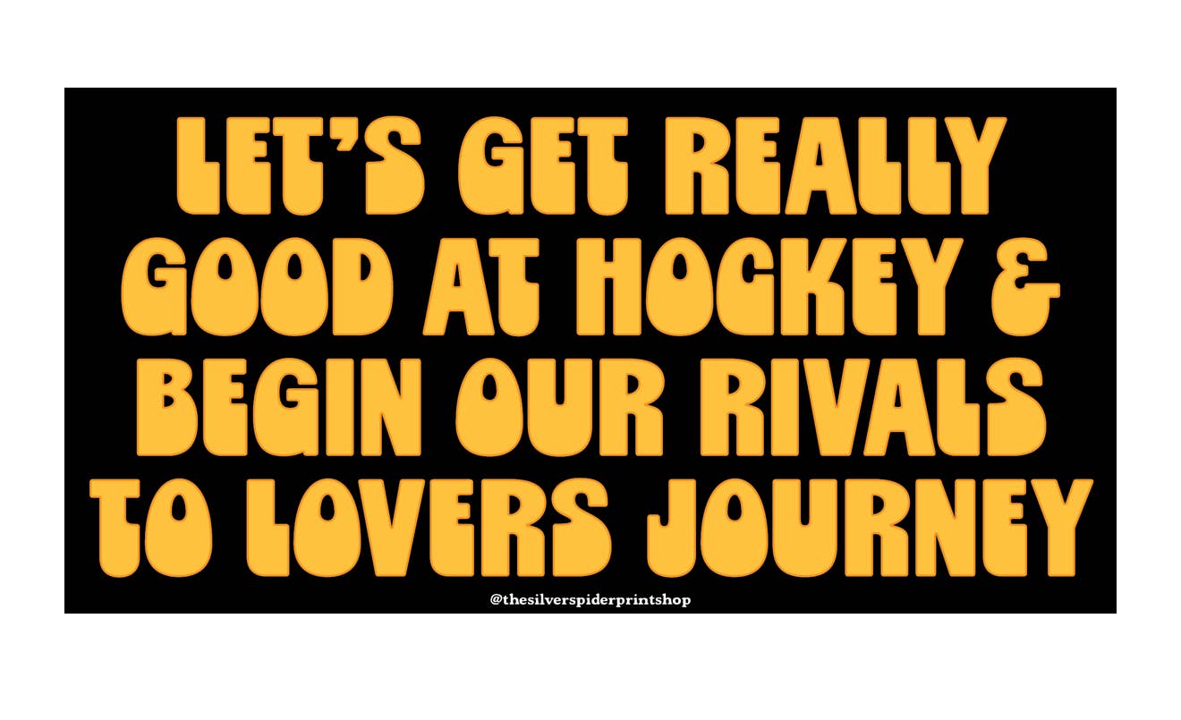 Rivals to lovers hockey romance Bumper Sticker
