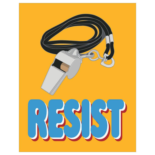 RESIST Whistle & Lanyard Magnet