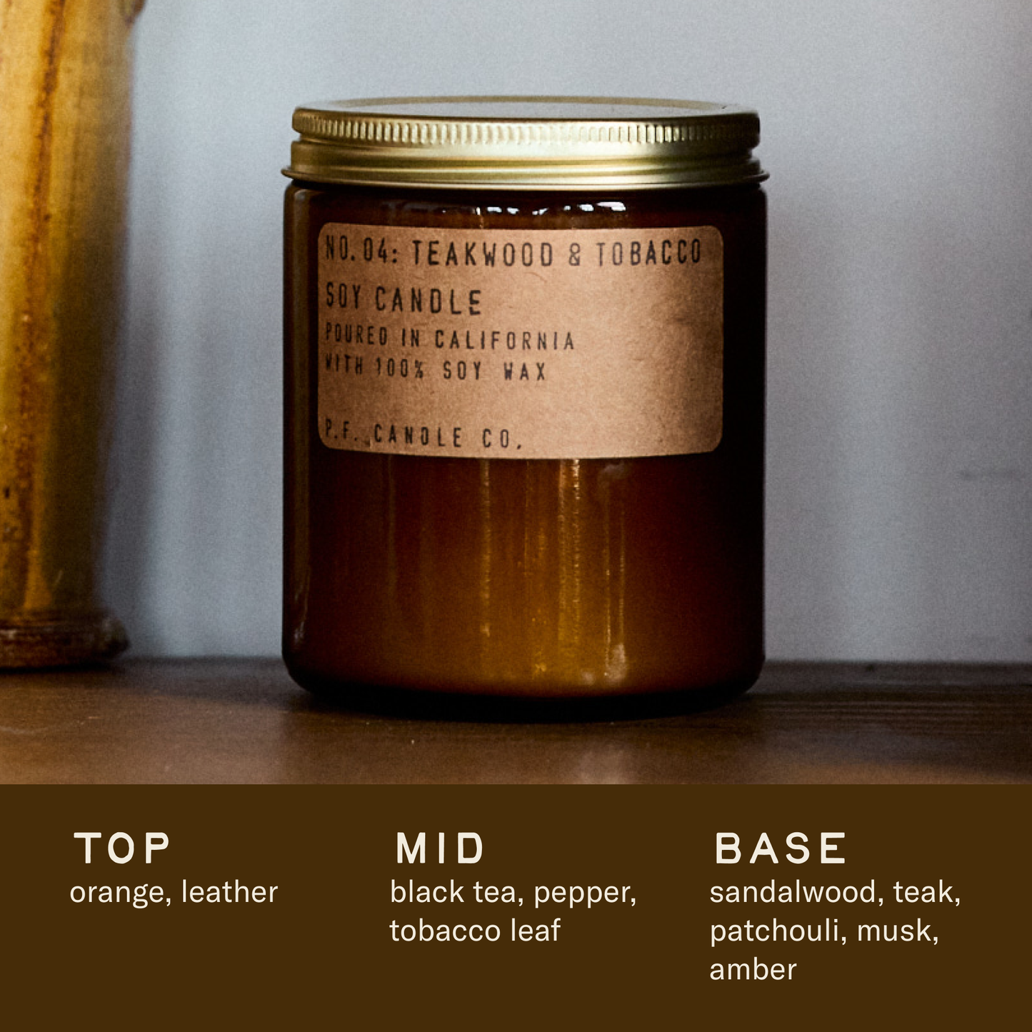 Teakwood & Tobacco - 7.2 oz Standard Soy Candle: 7.2 oz