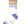 Load image into Gallery viewer, One pair of off white mid calf athletic sock with a blue heel and toe. Across the toes and the top are muted purple and blue stripes. The socks say Bookworm six times. Each one with a different mutes color assigned to it. Top to bottom is Maroon, orange, yellow, green, blue, and purple. White background.

