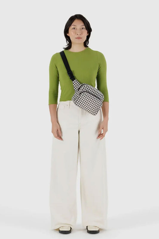 Fanny Pack - Black & White Gingham