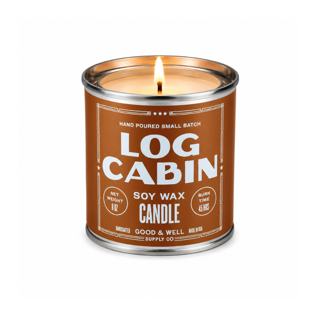 Log Cabin Soy Candle - 1/2 Pint / Cotton Wick