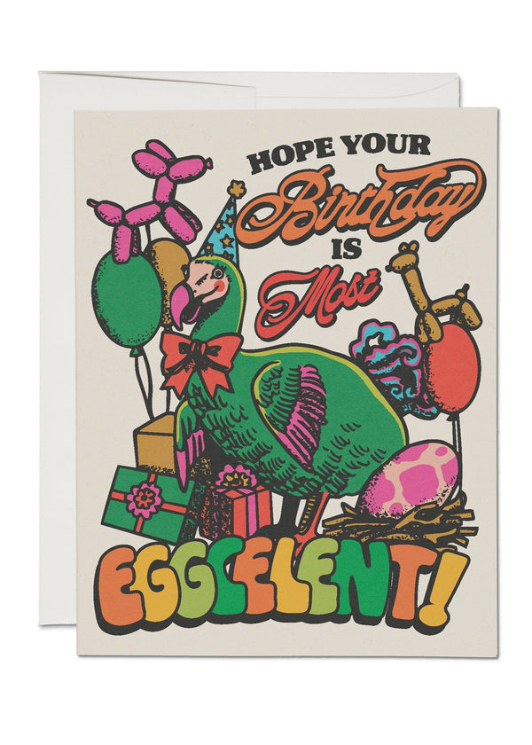 Eggcellent Birthday greeting card